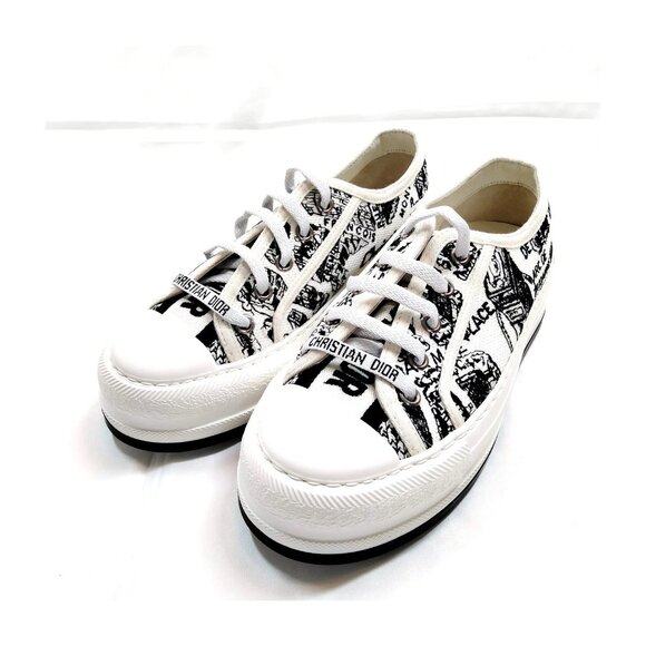 Christian Dior Sneakers Women Whites Cotton 329-073125